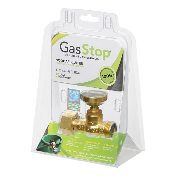 GasStop noodafsluiter voor propaangasflessen