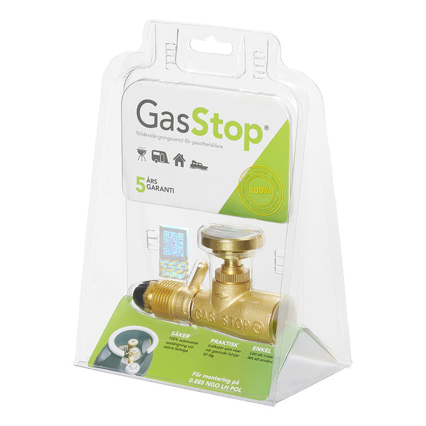 GasStop noodafsluiter voor propaangasflessen