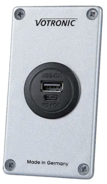 USB-oplaadpaneel – 1x USB-A + 1x USB-C