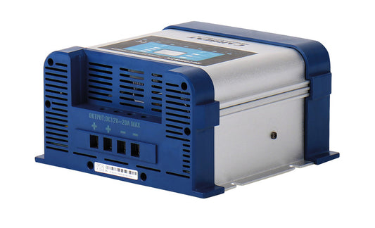 Lader 10A 12V, lithiumfunctie, 2 uitgangen 7-traps schakelmodus