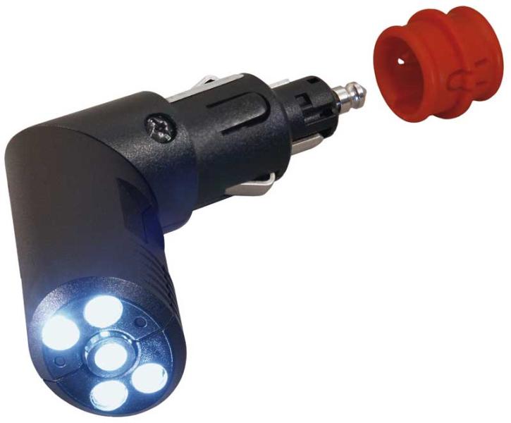 LED 12V nachtlampje, universele haakse stekker
