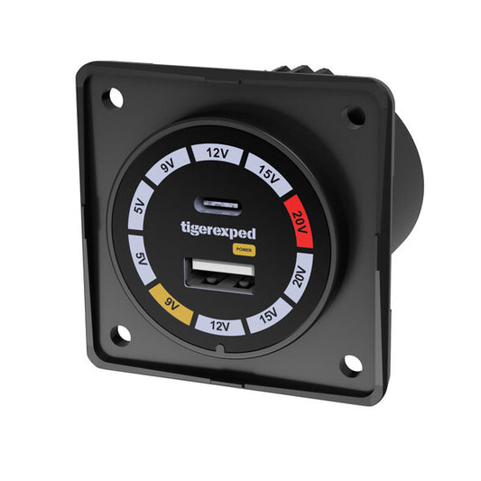USB-C/USB-A buck-boost-oplader 110 W "convertiger100" voor Berker, zonder montageframe