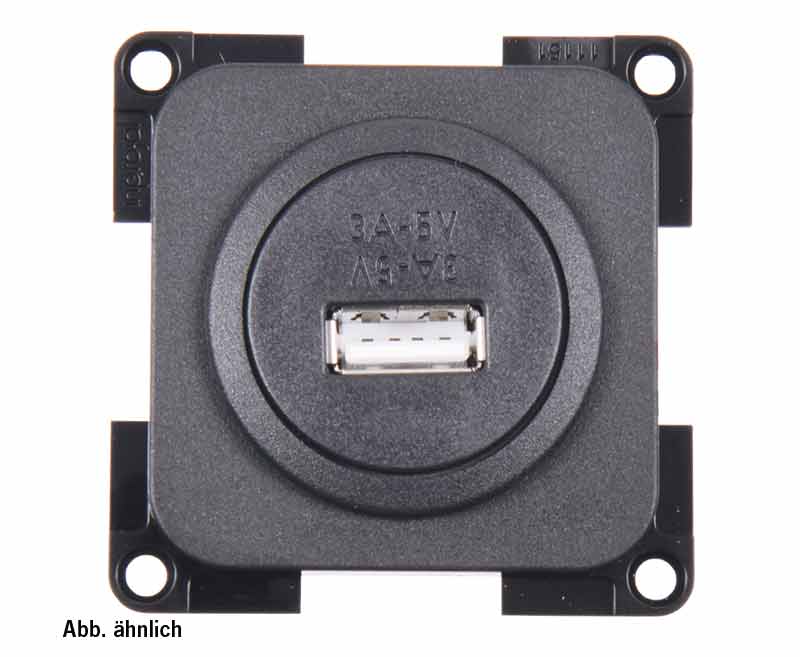 USB-stekkerdoos zwart, los