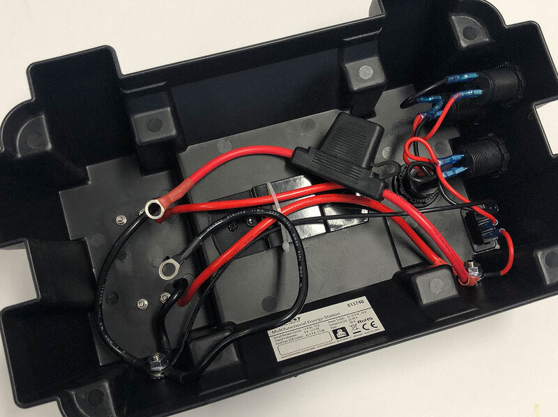 Batterijdoos energiestation met buitenklemmen