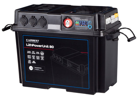 LithPowerUnit 80, 1000W, sinusomvormer, MPPT, 80Ah