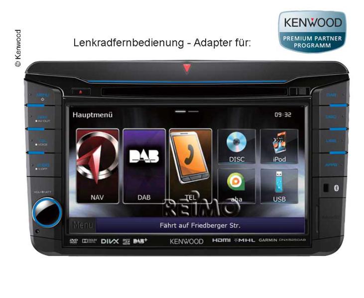 Navigatiesysteem Womo: stuurwielafstandsbediening VW T5 Adapter Kenwood