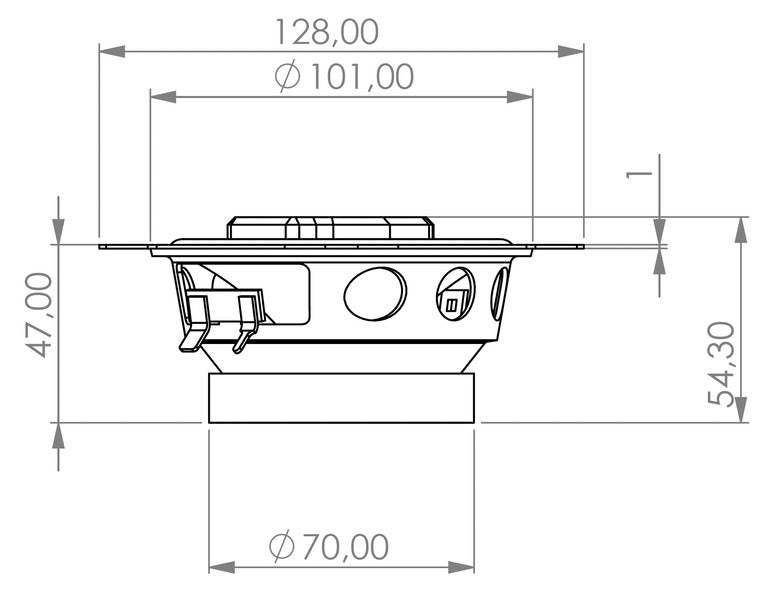 Jehnert 2-Weg Coaxiaal Systeem Laag-Midden 100mm
