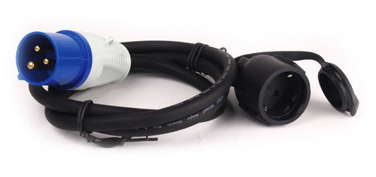 CEE-adapterkabel: Schuko-koppeling/CEE-stekker 3x2,5mm 40cm lang