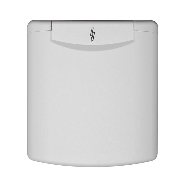 CEE-ingangscontactdoos met magnetische sluiting wit