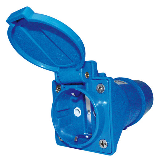 Korte adapter CEE stekker/Schuko koppeling.