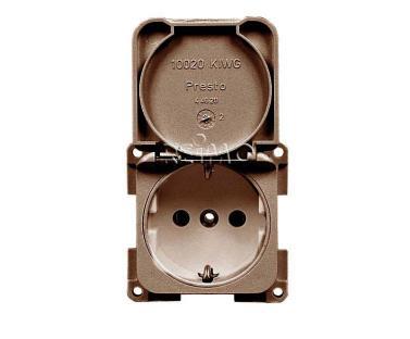 Stopcontact 230V - bruin