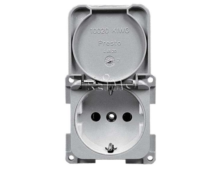 Stopcontact 230V - zilver