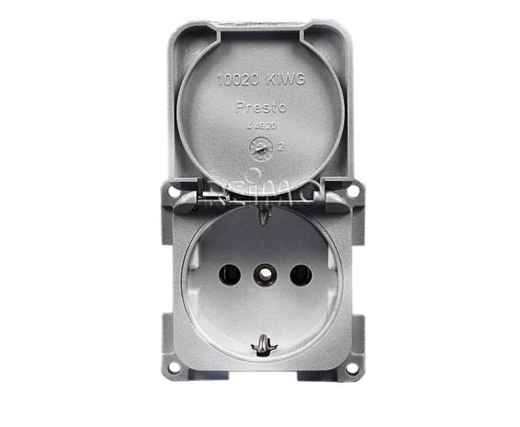 Stopcontact 230V - zilver