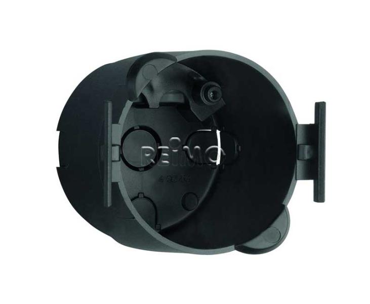 230V wandcontactdoos: Contactbeschermkap voor 2 kabels, installatiediepte 45mm.