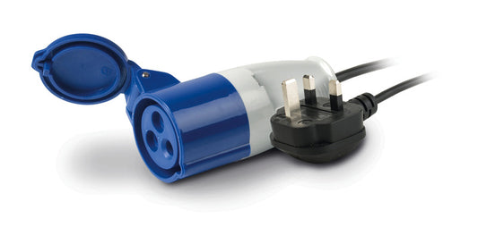 CEE-adapterkabel met GB-stekker, 0,4 m lang, H07RN-F 3x2,5 mm²