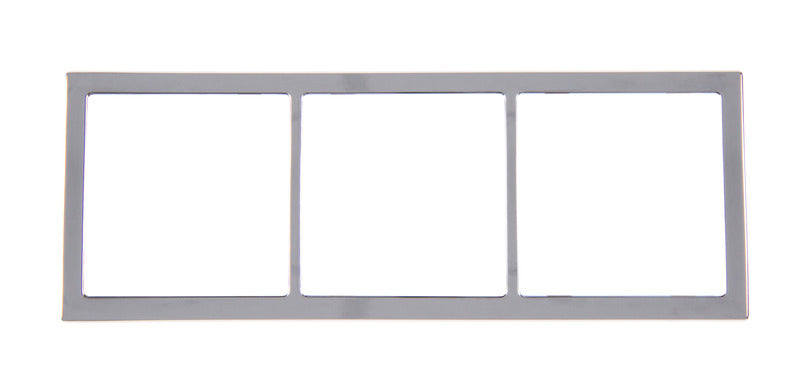 Afdekraam 3-voudig 62x168mm, zilverkleurig verchroomd
