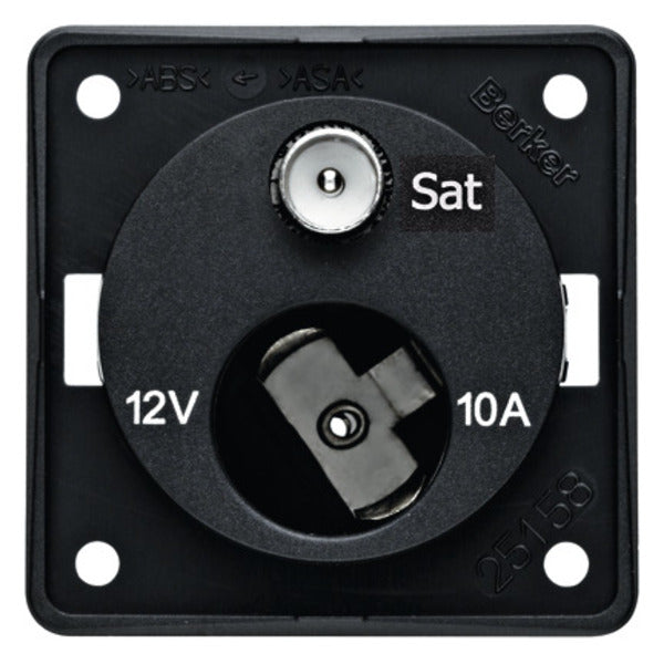 SAT-aansluiting met 12V-aansluiting, antraciet