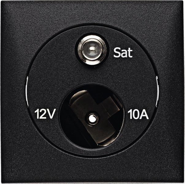 SAT-aansluiting met 12V-aansluiting, antraciet