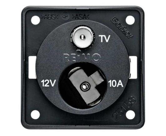 TV-antenne-aansluiting met 12V-aansluiting, antraciet los