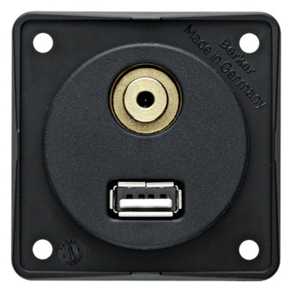 Ingebouwde USB/audio-aansluiting, antraciet
