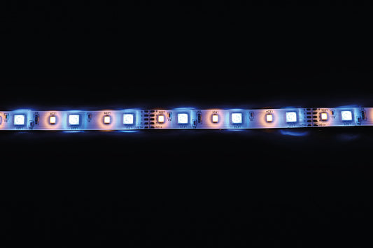 12V LED-strip, RGBW: rood, groen, blauw, warm wit, IP65, 10 mm breed