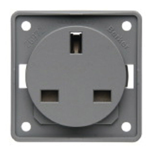 Berker wandcontactdoos 230V lichtgrijs zonder frame /GBR