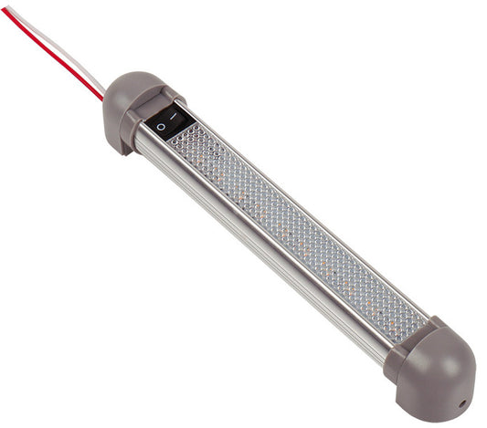 LED 12V aluminium lijnverlichting met aan/uit schakelaar, lengte: 225mm, 10 LED's