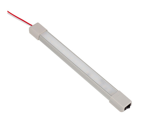 LED 12V aluminium lijnverlichting met aan/uit schakelaar, lengte: 266mm, 18 LED's