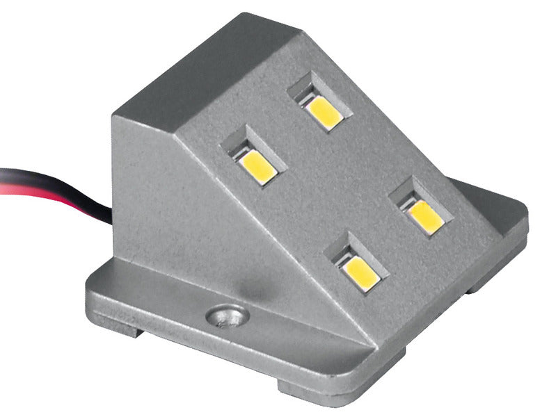 LED-kastverlichting 12V/0,8W zilver met magnetische schakelaar