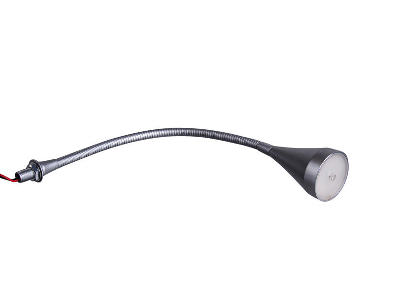 LED zwanenhalslamp zilver
