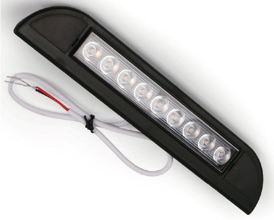 LED-buitenlamp, zwart, IP67, 3000K, 9 LED's, lengte: 231 mm