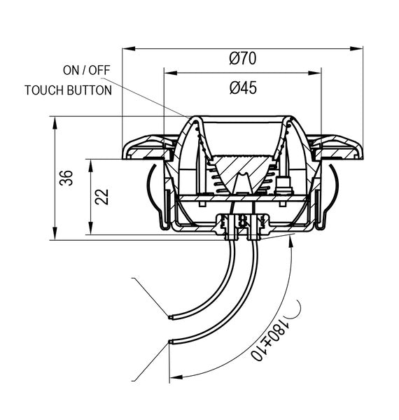 LED inbouwspot van ABS