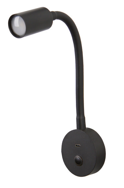 LED-zwenklampen met flexibele arm en nachtlampje – armlengte 200 mm