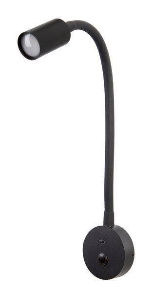 LED-zwanenhalslampen met flexibele arm en nachtlampje – armlengte 300 mm