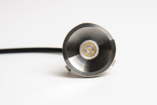 12V LED-spot, roestvrij staal, diameter: 28 mm, 1W