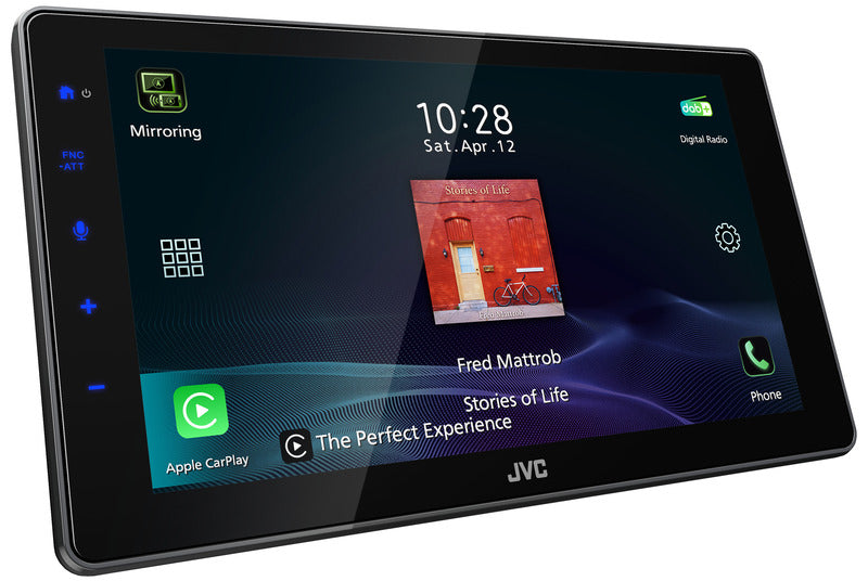 JVC 1DIN-autoradio met een 9,0-inch HD-scherm