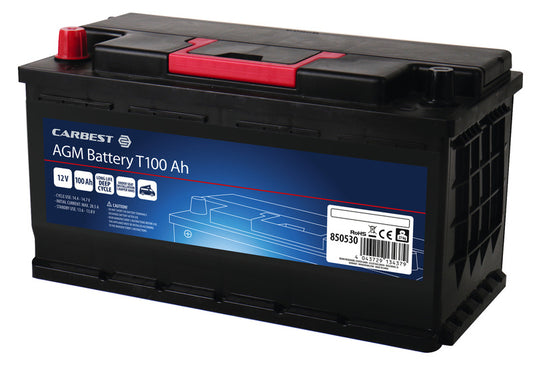 Carbest AGM accu T100Ah accu 353x175x190mm