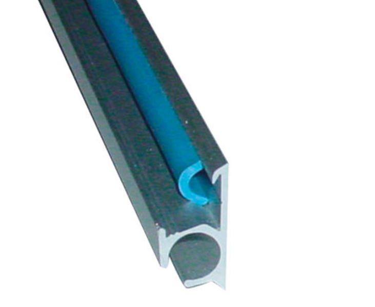 Keder rail aluminium 5m, schroefkanaal