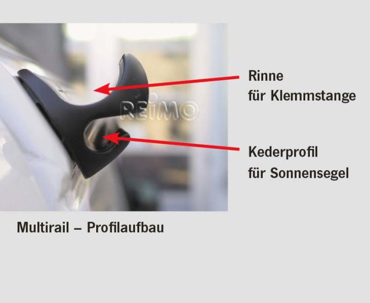 Multirail montagerail regengoot Mercedes Vito vanaf 2003 Rechts - passagierszijde