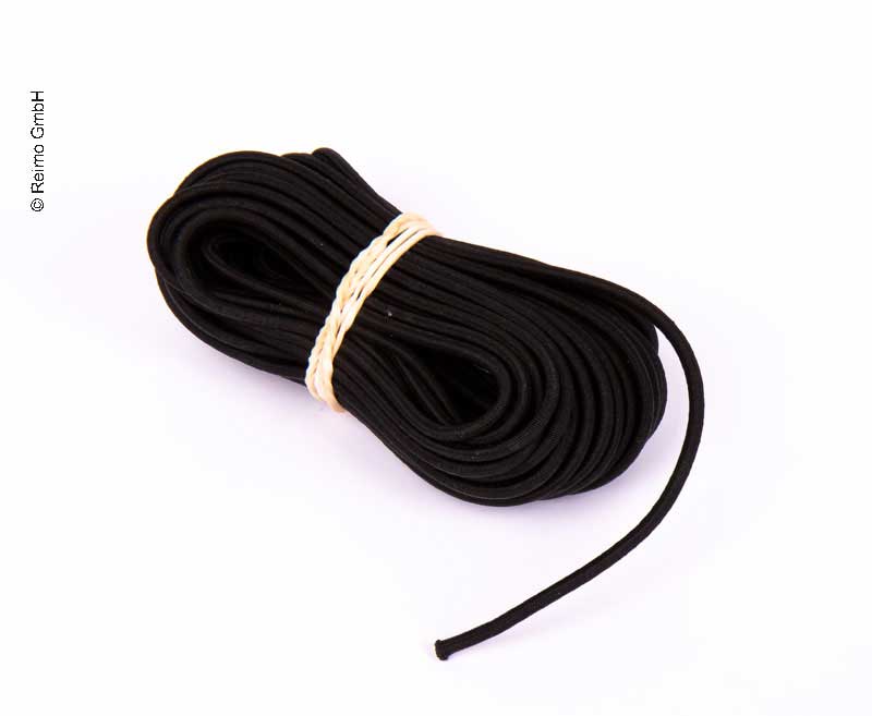 Rubber kabel 3mm x 10m zwart voor draagboogstangen