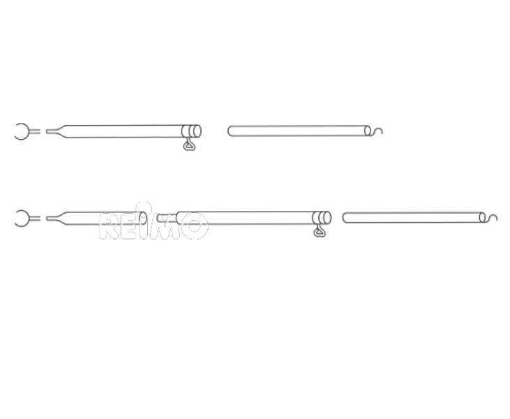 Spanstaaf/daksteunstaaf staal 70-120cm, 2 delen