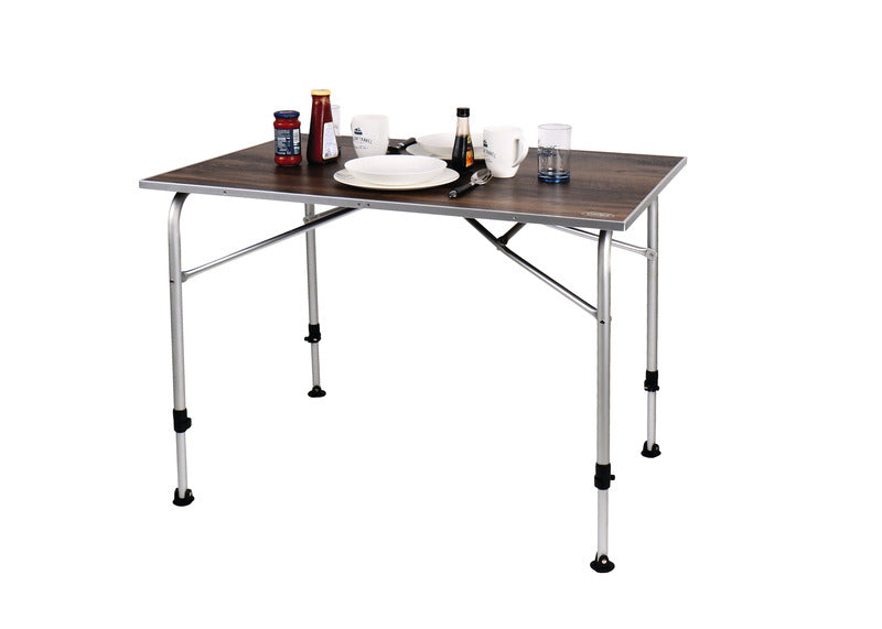 Campingtafel LEVI 100x68x59x59/72cm in houtlook