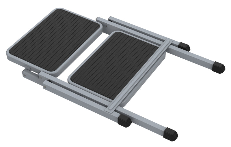 Dubbele trede, D59xB50xH40, tot 150kg, staal, 07x50x81,5cm