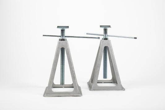 Caravan steunbok aluminium - 2 stuks, hoogte 28-43 cm