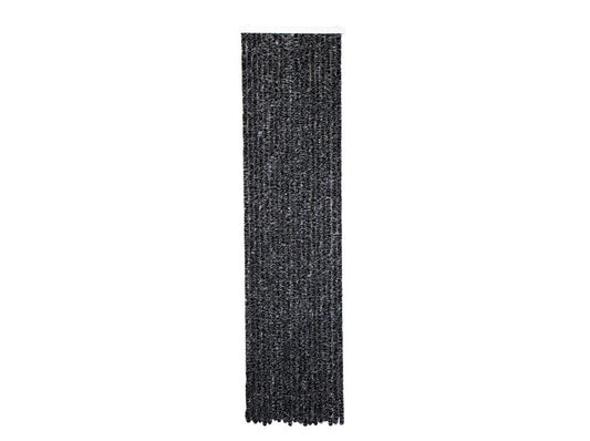 Chenille fleece gordijn 56x205 zwart/grijs - voor camperdeuren