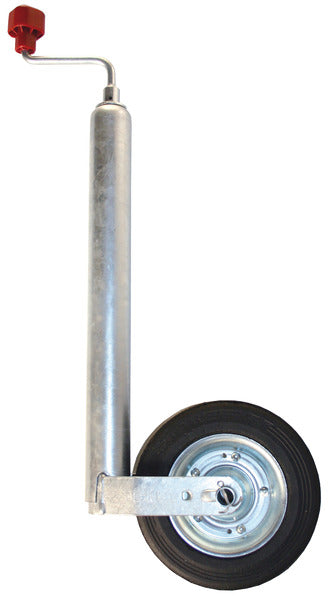 steunwiel 200x50mm, D 48mm, massief rubber met metalen velg