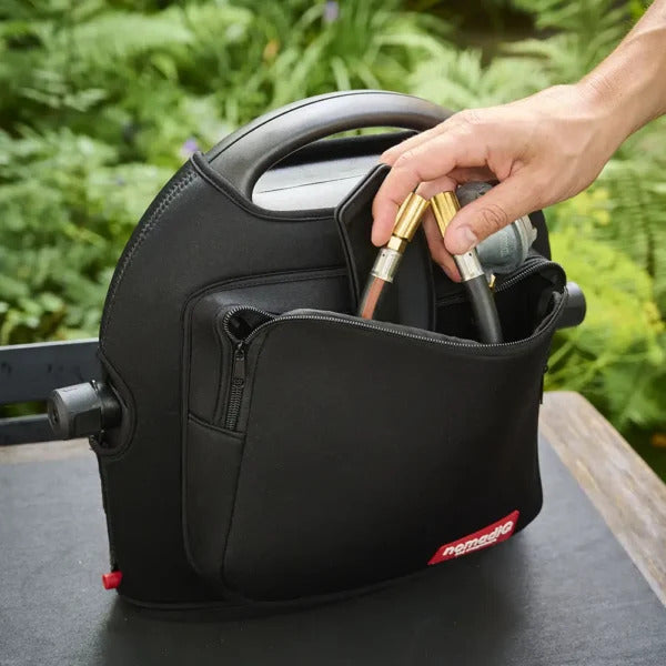 nomadiQ BBQ beschermhoes met extra opbergvak - zwart