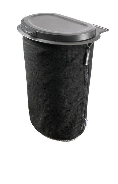Flextrash afvalbak, 9L, zwart, zwart, biologisch afbreekbaar materiaal