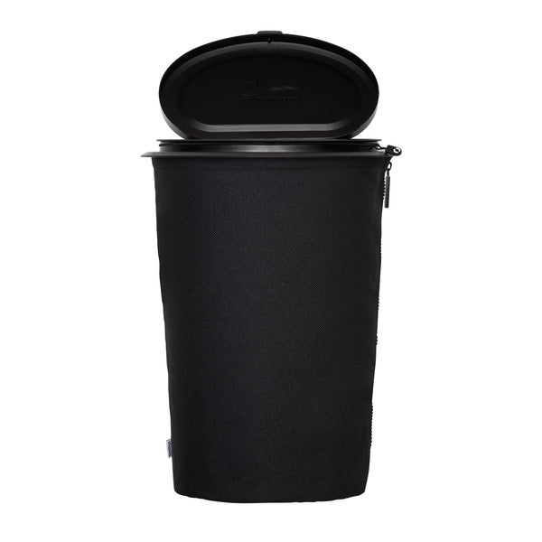 Flextrash afvalbak, 9L, zwart, zwart, biologisch afbreekbaar materiaal