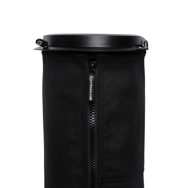 Flextrash afvalbak, 9L, zwart, zwart, biologisch afbreekbaar materiaal